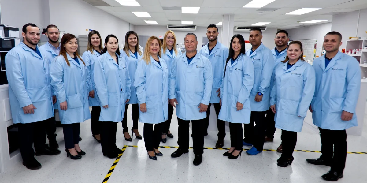 Historical photograph of the LabChemS team inside the laboratory